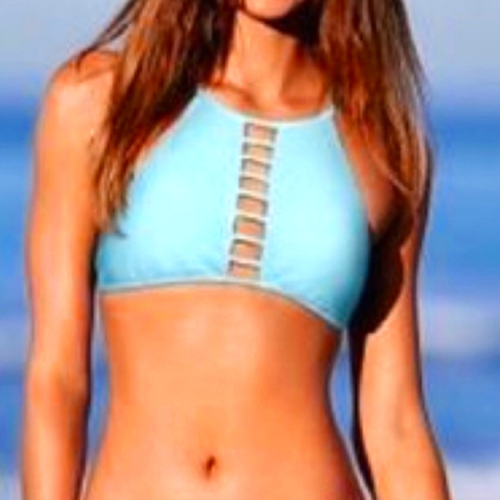 NWT! Victoria's Secret Bikini Top in Light Baby Blue